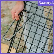 [Baosity2] Outdoor Table Lightweight Metal Barbecue Table Multifunctional Desk Furniture Camping Grill Rack for Fishing BBQ Garden