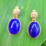 S925 gold plated Lazuli earrings