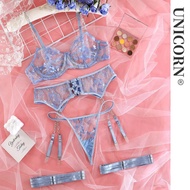 Erotic Transparent Exotic Sets Sexy Thong Woman Porn Fancy Sensual Luxury Lingerie Set Bra and Panty Satin Mesh Gloves Stockings qpox