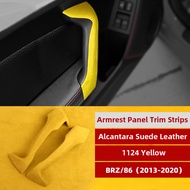 ขายส่งสำหรับ🧡Alcantara Suede Wrap สำหรับ Subaru BRZ Toyota 86 2013-2020ที่จับประตูรถกรอบที่พักแขนแผง