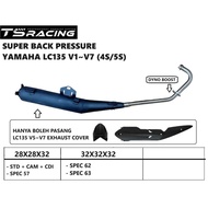 TS RACING SUPER BACK PRESSURE EXHAUST LC135 V1-V7 28x35MM 32x32MM 35X38 38X38 EKZOS BACK PRESSURE