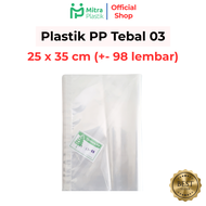 Plastik PP Lebar 25 Tebal 03 25x35 25x40 25x45 25x50 Kantong Plastik Bening Transparan