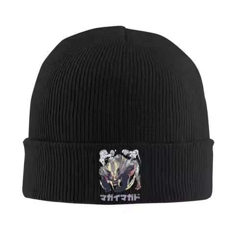 Monster Hunter Rise Magnamalo Kanji Icon Knit Cuff Beanie For Men Women Warm Knitted Caps