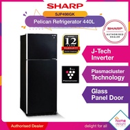 Sharp 2 Door Fridge Inverter Plasmacluster 440L (Black) SJP498GK