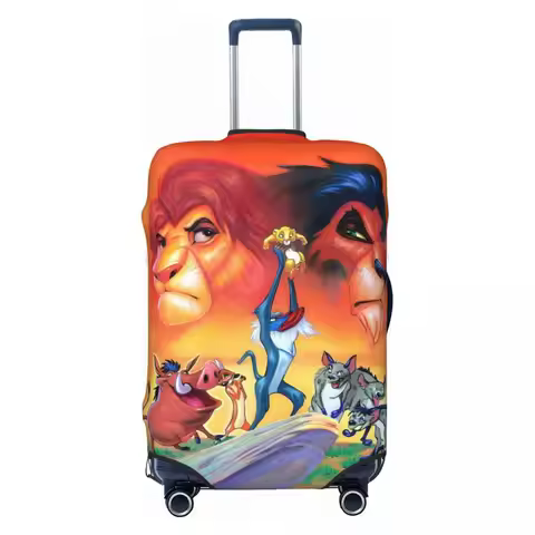 Custom The Lion King Animes Film King Lion Travel Luggage Cover Dust Proof Suitcase Cover Protector 