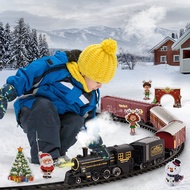 Train Toy Set Railway Track Steam Locomotive Engine Die-casting Model Toy Parent-child Interactive Gift Children's Birthday Gift