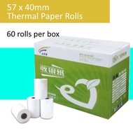 [Melpos] NETS Machine Thermal Paper Roll 57 x 40 mm / 57mm x 40mm / 57x40mm