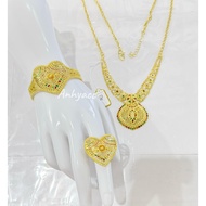 Dubai necklace ring bracelet Set