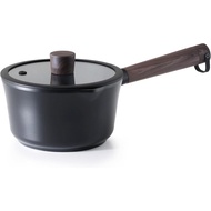 sensarte Single Handed Pot, 7.1 inches (18 cm), Lid Included, IH Compatible, Pot, Sauce Pan, Milk Pa