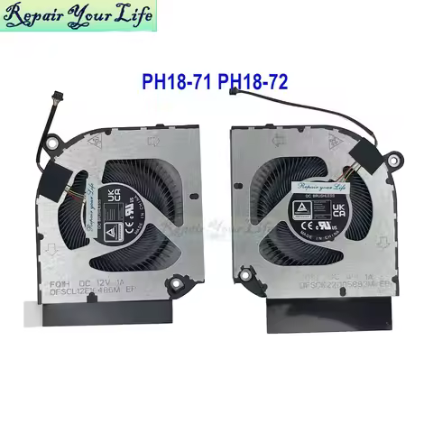 Cooler CPU GPU Fan For Acer Predator Helios 18 PH18-72 PH18-71 N23Q2 Gamer Laptop Cooling Radiator D