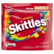 (U.S.A)Skittles Sharing Size Fruit Candy - many flavors, 442.3g