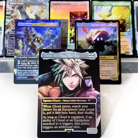 FIN FIC FOIL4-01 Tcg Proxy Cards Traveling Chocobo Cloud, Midgar Mercenary Summon Bahamut Vivi Ornit