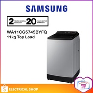 Samsung Top Load with Ecobubble Washing Machine Light Gray (11kg) WA11CG5745BYFQ
