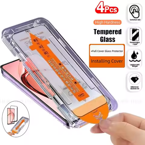 4/3/2/1Pcs For OPPO A3X Glass OPPO A3X Tempered Glass Dust Free 9H HD Full Cover Glue Phone Protecti