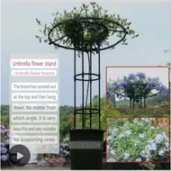 210cm Gardening Climbing Frame Plant Outdoor Rustproof Durable Umbrella Design Iron Material Flower 