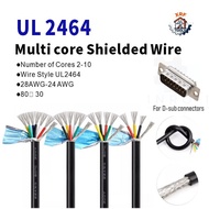 UL2464 Multi Core Data Transmission Cable 28AWG 24AWG 2-10 cores Shielded Multi Core Data Transmissi