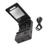 3 Slot USB C Solar Battery Charger Solar Panel Charging Case Portable For 26650