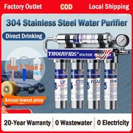 TROUWIDS 5 Levels Water Purifier Filter Alkaline Water Filter Direct Drinking Kitchen Tap Filter Sta
