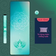 (Genuine - Free With Carrying Bag) 1.5Mm Non-Slip Travel Folding yoga Mat With Flower Printed Rubber, Routing