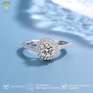 Lore Jewelery - 18K Gold Plated Moissanite Gem Ring - Harper Silver Moissanite Ring 0.5 /1.0 /2.0 CT