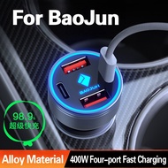 Car Phone Quick Charger For BaoJun 400W Type C USB PD QC3.0 Four-port Fast Charging for Baojun 510 5