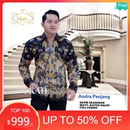 NEW MEN'S BATIK SHIRT JUMBO XXXXL 8L Shirt ML XL XXL 3XL 4XL 5XL 6XL 7XL ANDRA MOTIF LONG SLEEVE 7