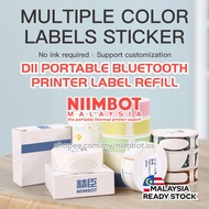 NIIMBOT D11 D110 D101 Thermal Printer Refill Paper Label Colour Sticker Printing Ink Inkless Sticker