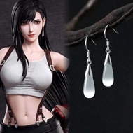 Game Final Fantasy VII Earrings Tifa Lockhart Cats Eye Droplets Halloween Fashion Woman Cosplay Acce