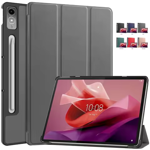 Coque For Lenovo Tab P12 Case 12.7 inch Tri-Fold Magnetic Leather Stand Tablet Shell Funda For Lenov