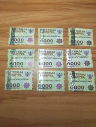 Materai 6000 Original ( Paket 10pcs)