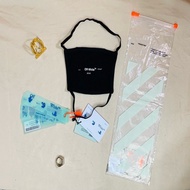 ✨全新閒置 Off-White 經典黑白logo布面口罩（可重複使用）