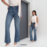 FLOWNELSS - DENIM FLARE JEANS 1.0 | JEANS Wanita | Highwaist Flare Jeans