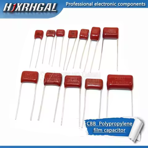 10PCS 63V 100V 250V 400V 630V CBB Polypropylene film capacitor 100PF 220PF 470PF 10NF 1UF 22NF 100NF