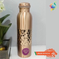 Pure Copper Water Bottle 1L Hammered Bottle Eco-Friendly Biodegradable Non-Toxic Water Bottle Leak-Proof