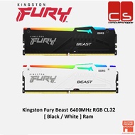 Kingston Fury Beast DDR5 6400MHz CL32 RGB [ Black/White ] Ram