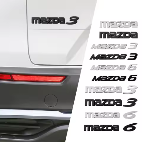 1pcs 3D ABS Car Metal Logo Letters Trunk Emblem Sticker For Mazda Axela Atenza CX-3 CX-5 CX-8 CX-7 C