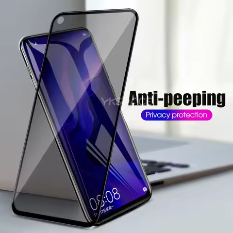 2Pcs Anti Spy Peep Glare Tempered Glass For Huawei Nova 3 3i 4 5 5i Pro 5Z 5T 6 7 8 9 SE 7i Full Pri