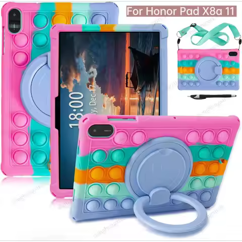 For Honor Pad X8A 11 inch NDL-W09 Case Bubble Pop 360 Rotating Soft Case For Honor Pad X9 X8A 11 inc