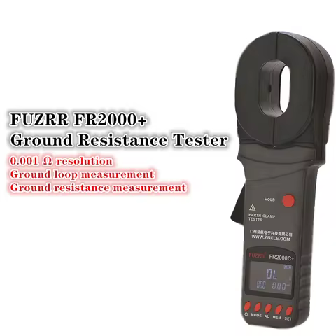 FR2000A+ FR2000+ Series Digital Clamp On Ground Earth Resistance Tester Lightning Protection Lightni
