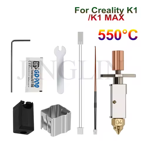 Updated Hotend Kit Bi-Metal K1 HOTEND For Creality K1/K1 MAX Ceramic Heating Block Kit 550°C Extrude