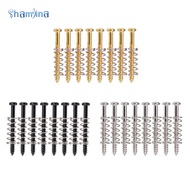 [Shamjina] 8 Set Electric Guitar/Bass Screws Straight Springs Replacement Accs Black