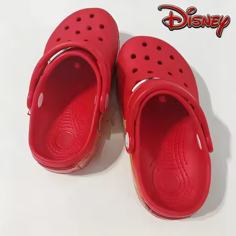 Hot Summer Kids Anime Disney Cars 95 Lightning McQueen Cartoon Breathable Non-Slip Indoor Slippers B