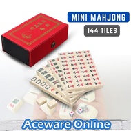 Mini MAHJONG 4人麻将 迷你 4 PLAYERS MAHJONG Travel Game 144PCS Mahjong Set Portable Mahjong