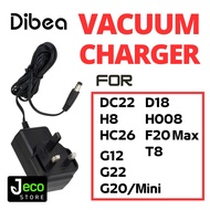 Dibea Cordless Vacuum Charger Battery Charging Adapter for DC22 / H8 / HC26 / G12 / G22 / G20 Mini / D18 / F20 Max / T8