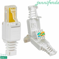 JENNIFERDZ RJ45 Connector Ethernet Cable Portable Tool-less CCTV POE Crystal Head