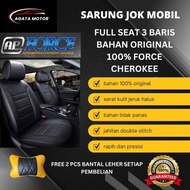 SARUNG JOK RUSH/TERIOS 2018-2024 3 BARIS AP FORCE BAHAN CHEROKE / SARUNG JOK MOBIL 3 BARIS / JOK MOB