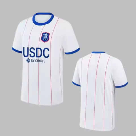 26-27 New Chelsea Football Jersey Short Sleeved 3D Printed Quick Drying Sports Men's T-shirt Family 