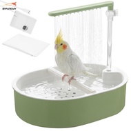 Automatic Parrot Bathtub Budgie Bird Shower Bath for Lovebird Budgie African Munias and Macaw (Green