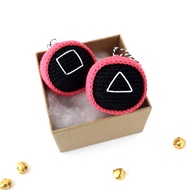 Squid game crochet keychain/ Squid game guard/ Squid game keychain