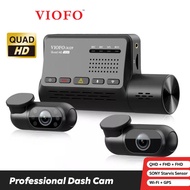 VIOFO A139 3CH บันทึก 3 กล้อง กล้องติดรถยนต์ หน้าหลังในห้องโดยสาร 2K 1440P + 1080P + 1080P 5GHZ A139 3CH One